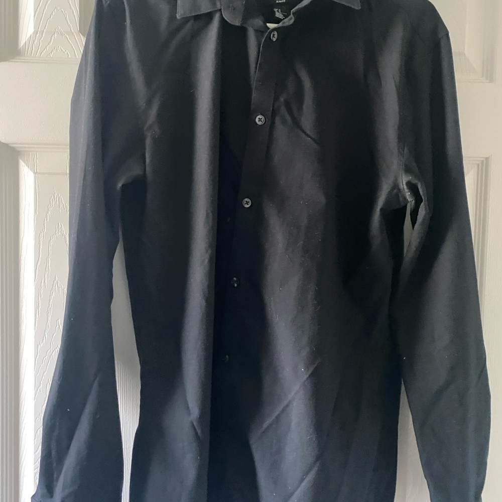 H&M Black Casual Button Down Shirt